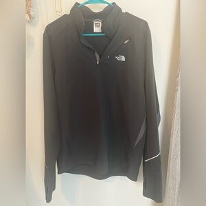 North Face Men’s Black & Gray Half-Zip Medium